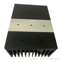 customized black anodized aluminum extrusion heatsink